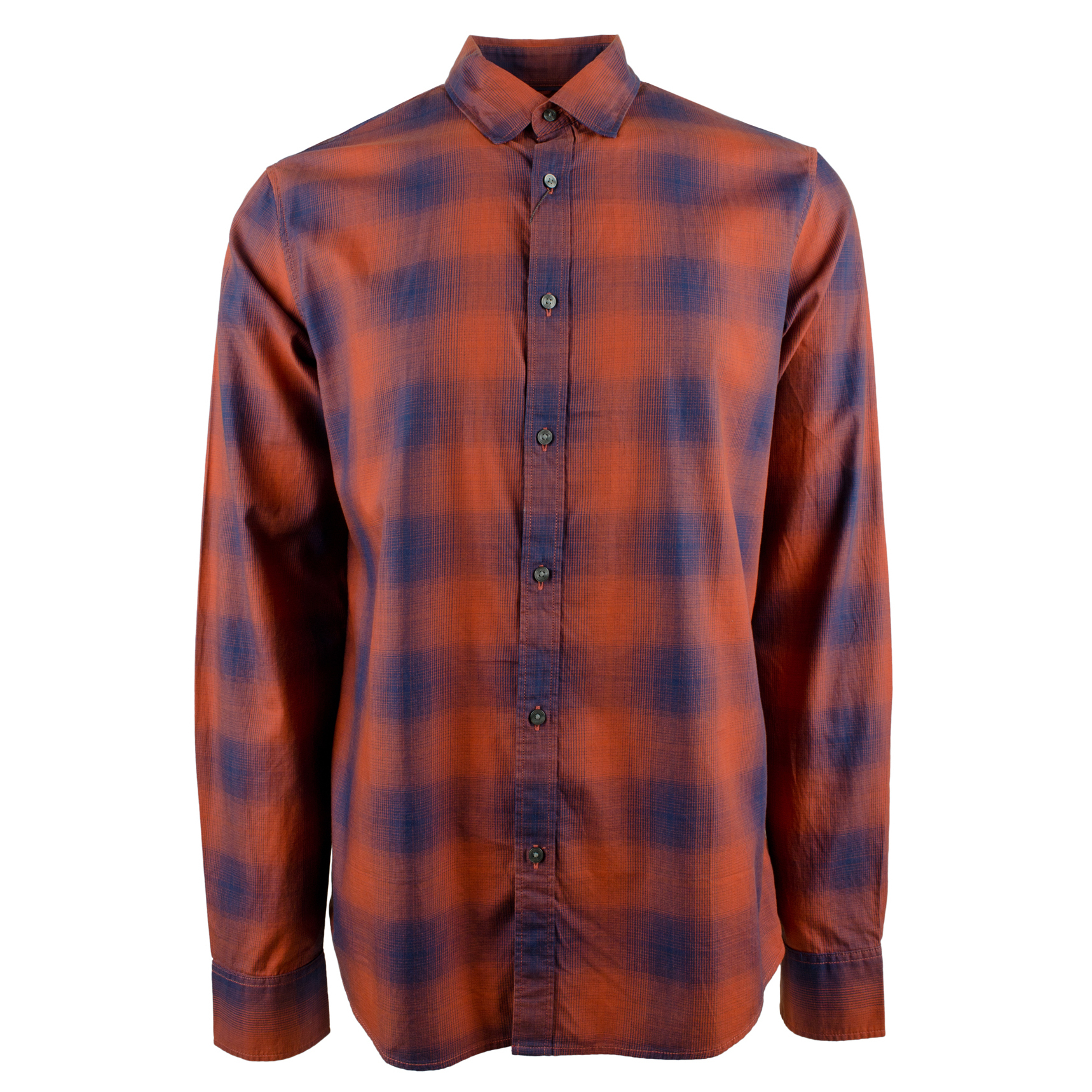 Michael Kors Men's Plaid Slim Fit Long Sleeve Shirt Cdm Small